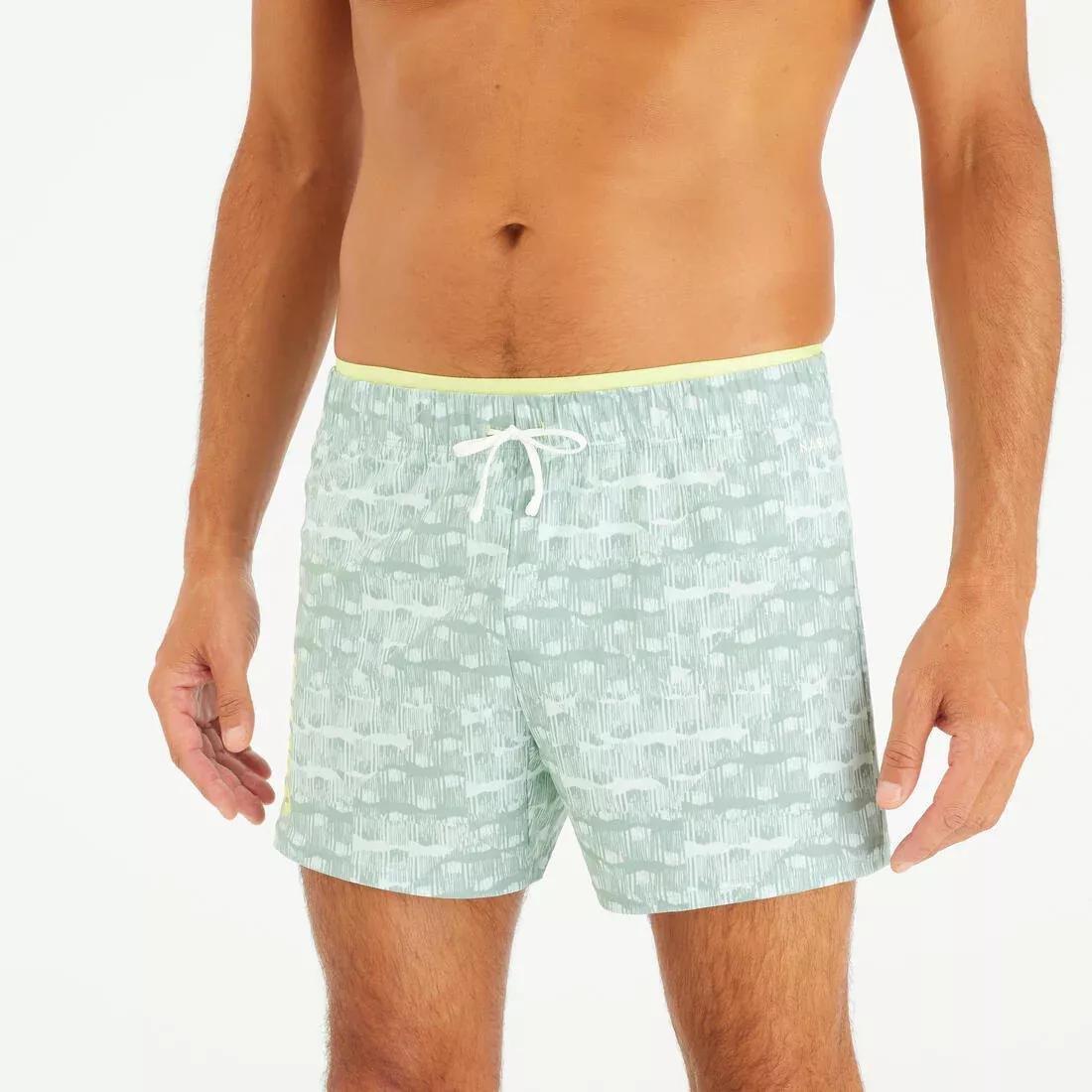 Men Swimming Shorts - 100 Short Tega, Green, No Color, large image number 2
