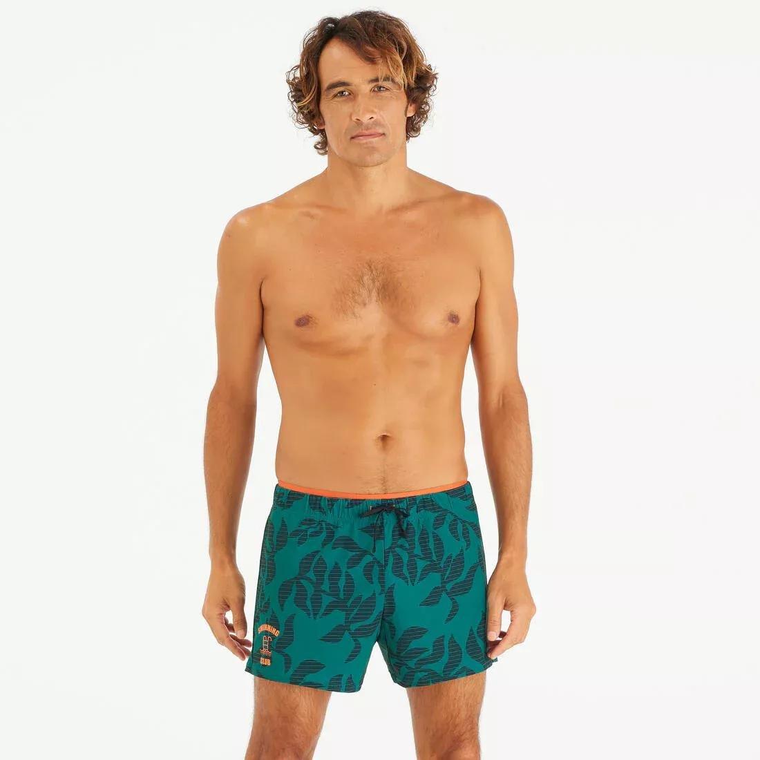 Men Swimming Shorts - 100 Short Tega, Green, No Color, large image number 7