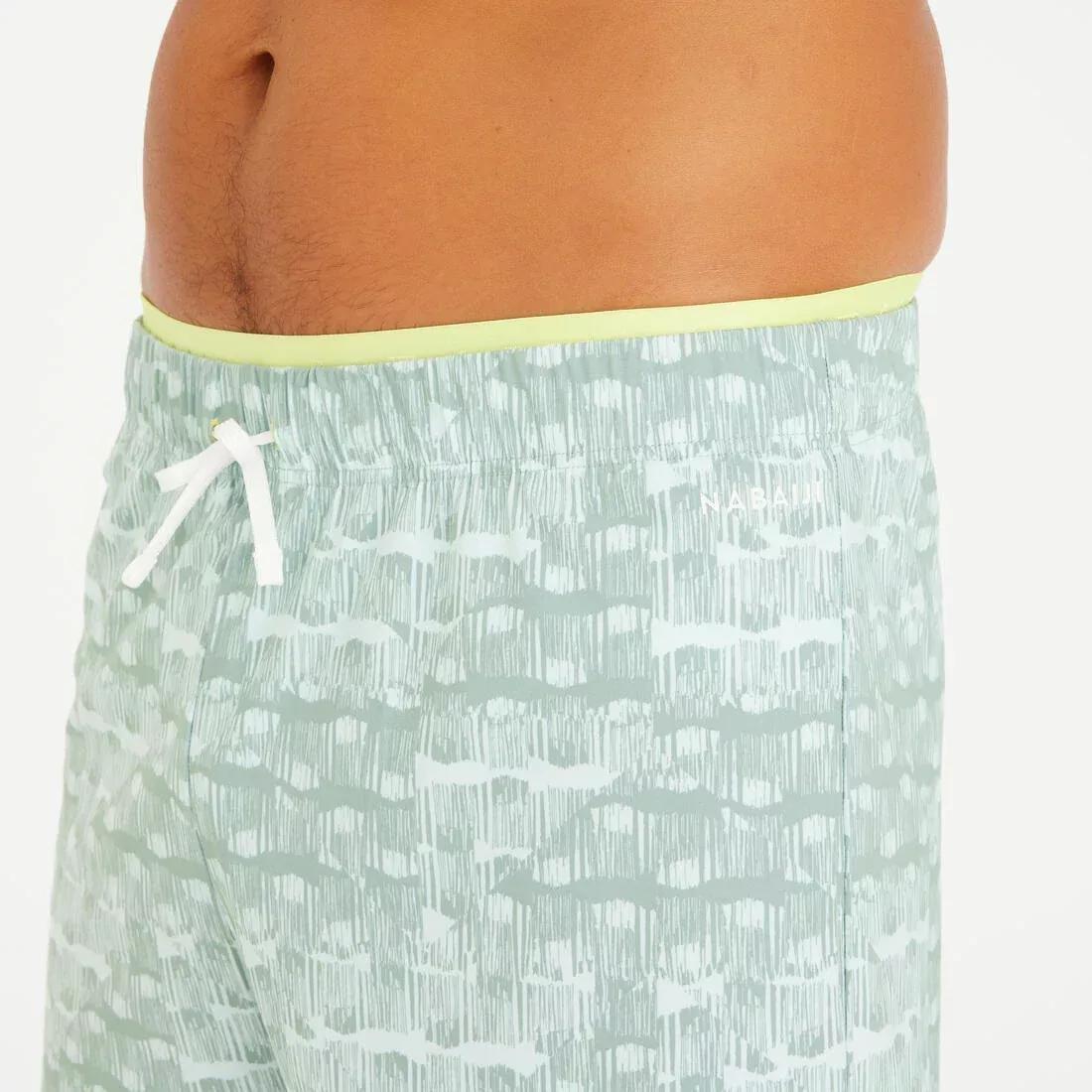 Men Swimming Shorts - 100 Short, Green, No Color, large image number 5