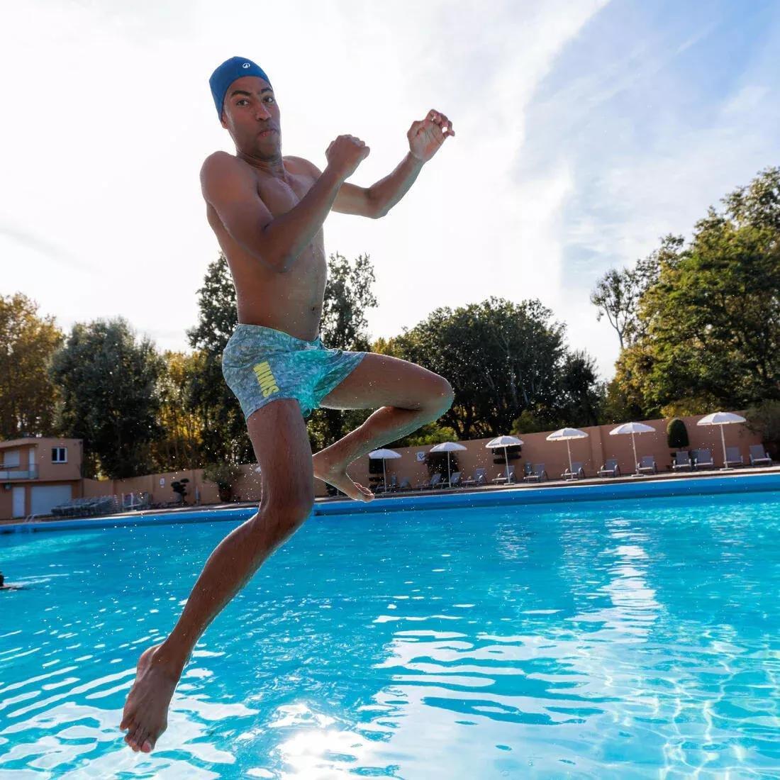 Men Swimming Shorts - 100 Short, Green, No Color, large image number 8