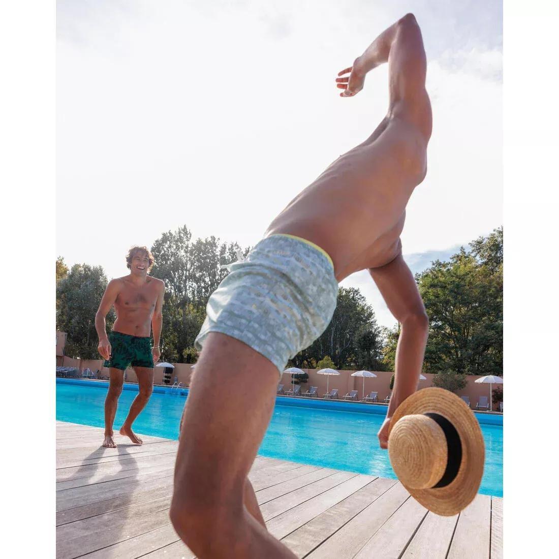 Men Swimming Shorts - 100 Short, Green, No Color, large image number 10