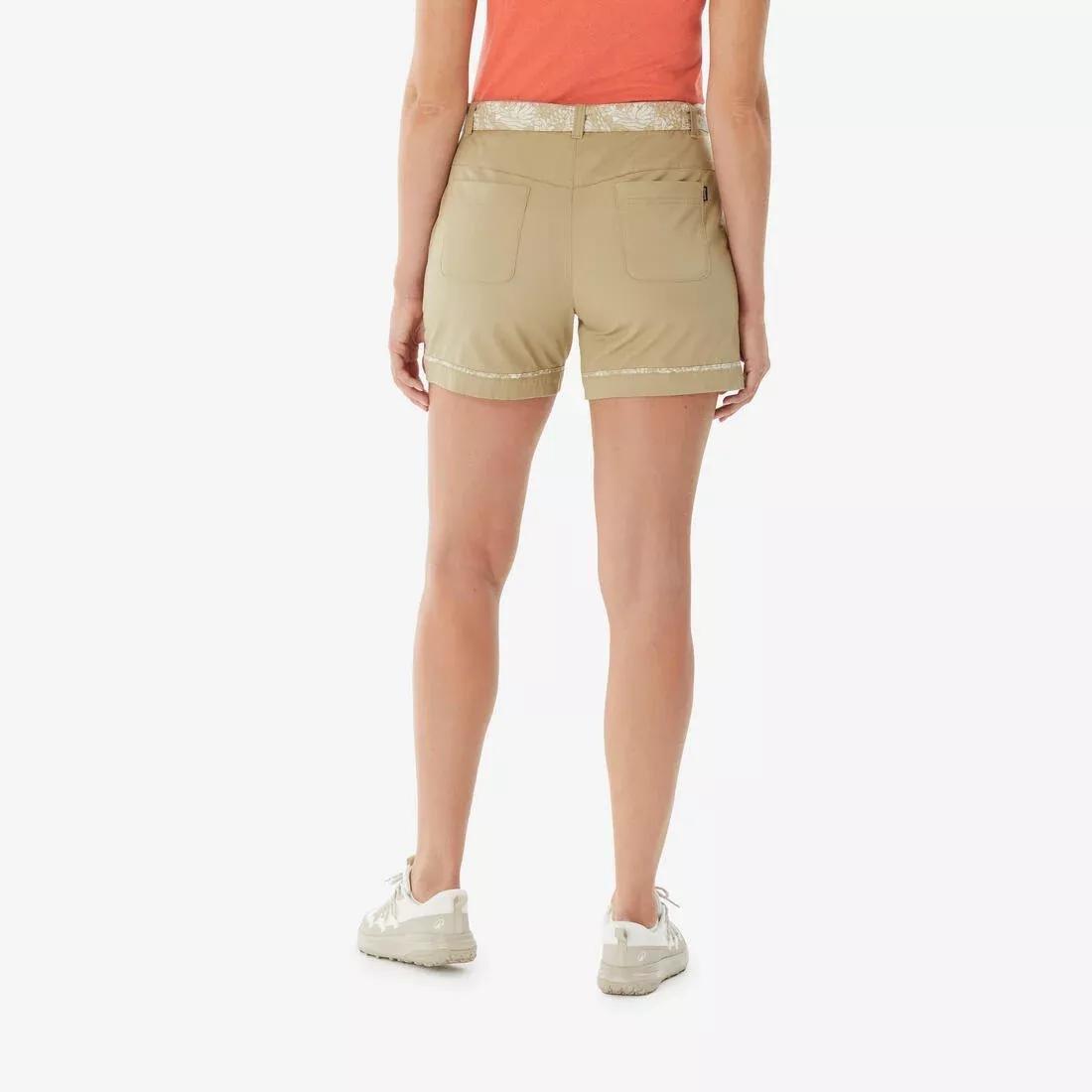 Women Six-Pocket Hiking Shorts - NH500, Beige, No Color, medium