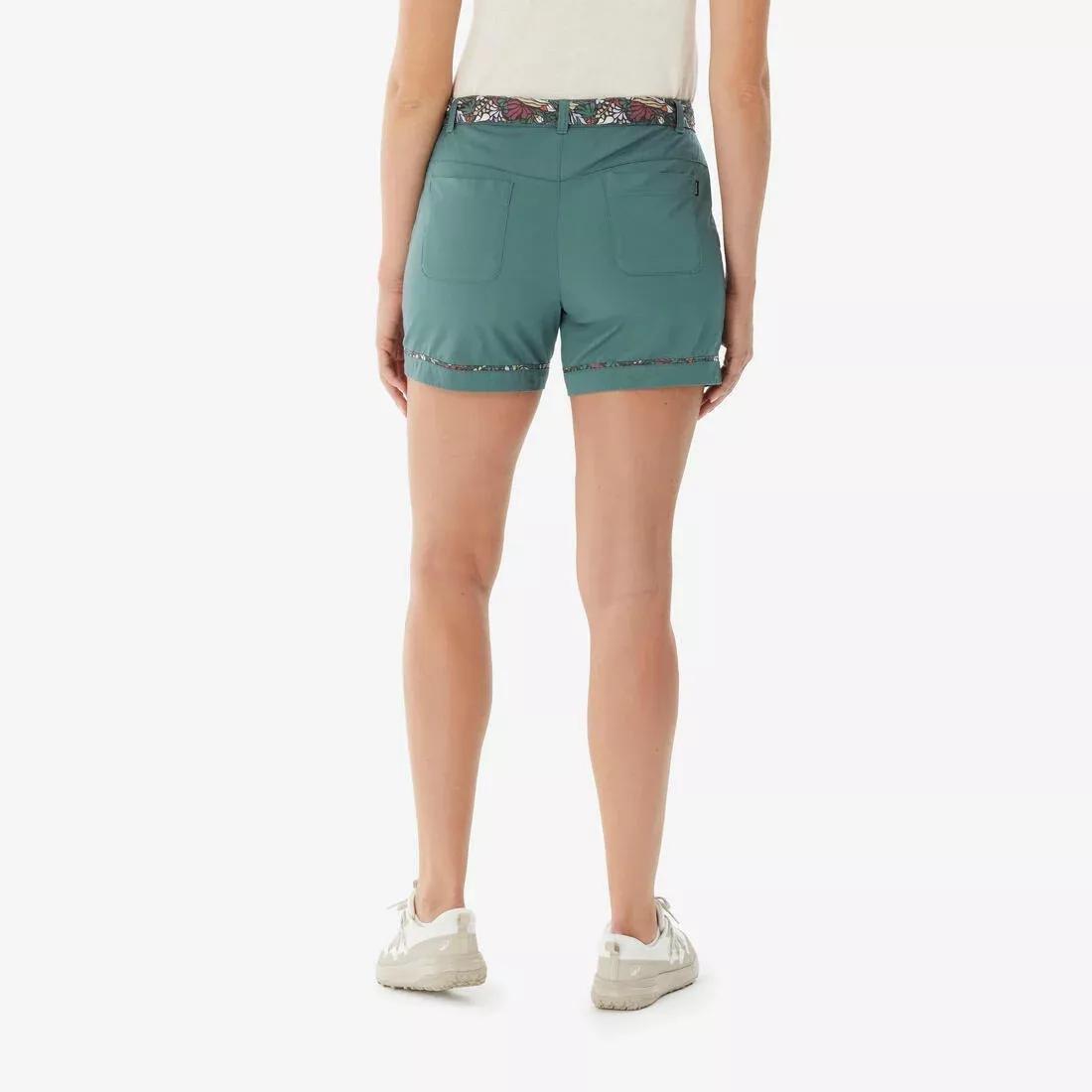 Women Six-Pocket Hiking Shorts - NH500, Khaki, No Color, medium