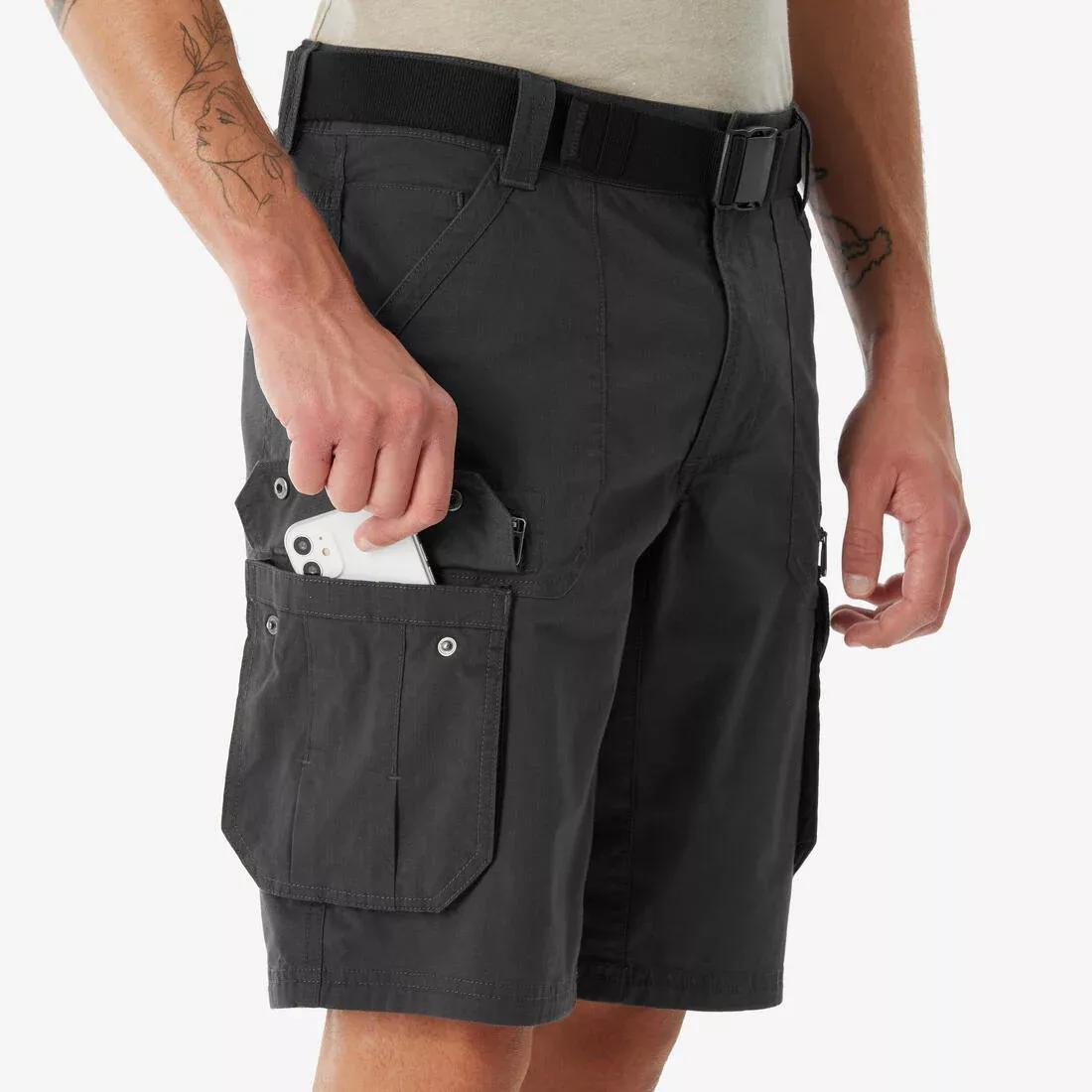 Men Hiking Shorts NH500 Cargo, Grey, No Color, large image number 3