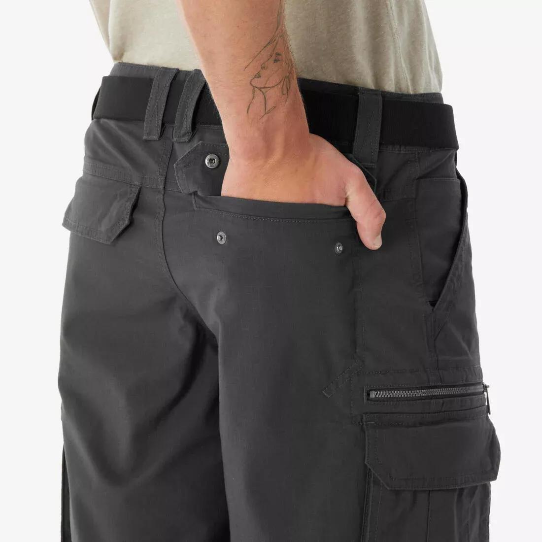 Men Hiking Shorts NH500 Cargo, Grey, No Color, large image number 4