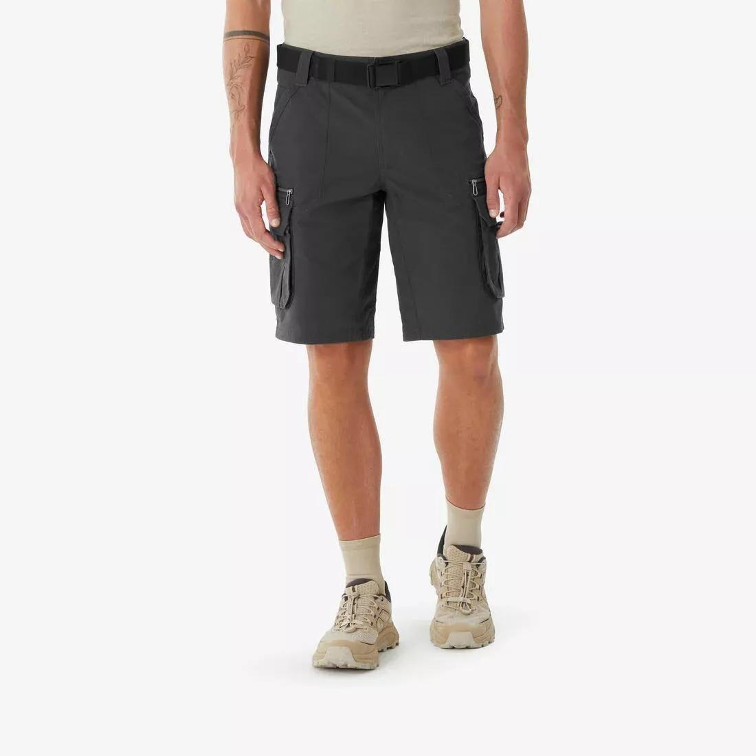 Men Hiking Shorts - NH500 Cargo, Brown, No Color, medium