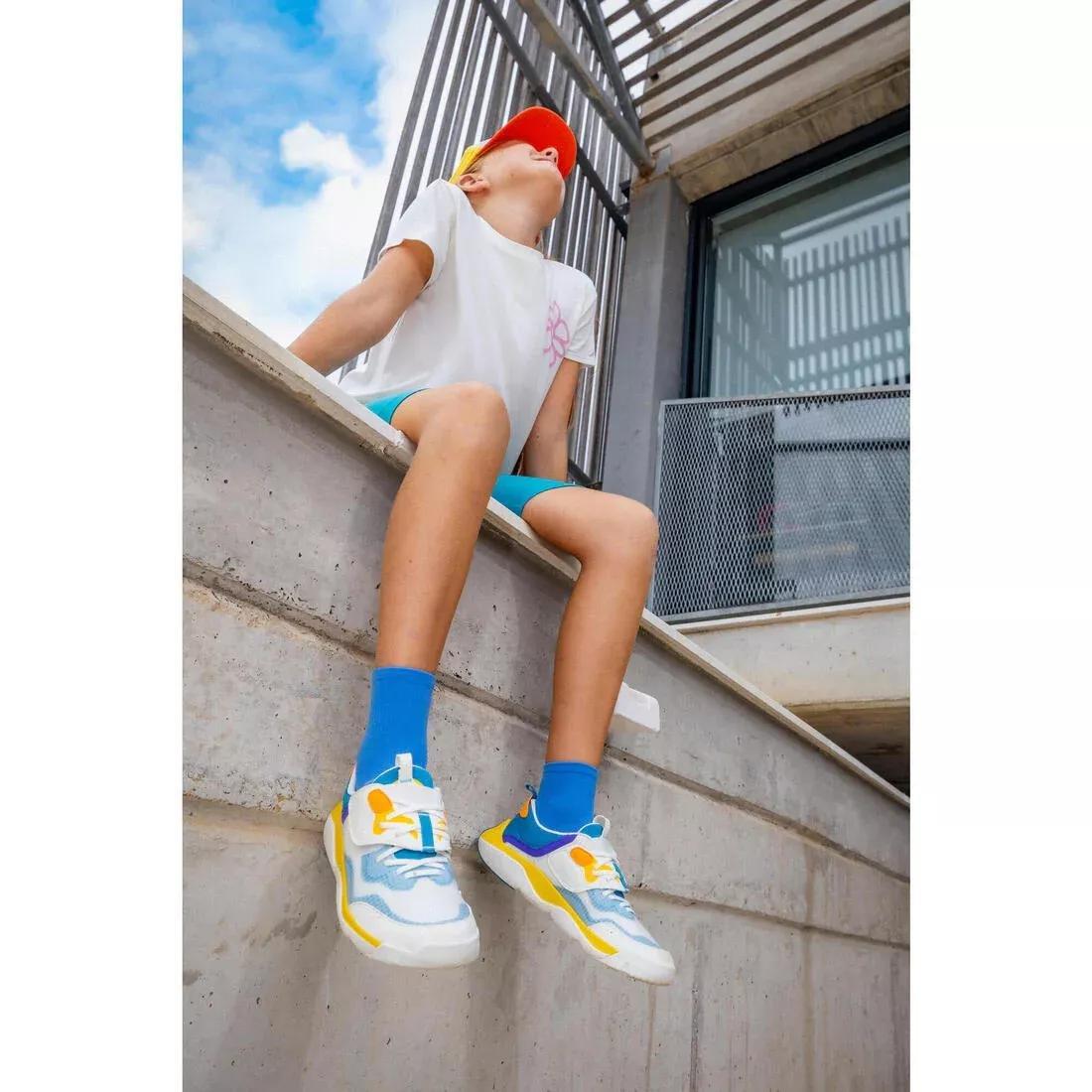 Kids Girls Multisports Cotton T-Shirt, White, No Color, large image number 9