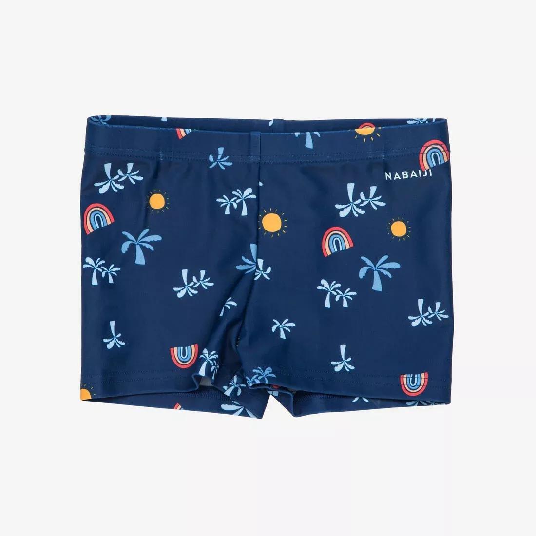 Kids Unisex Swim Shorts - Crab Print, Blue, No Color, large image number 2