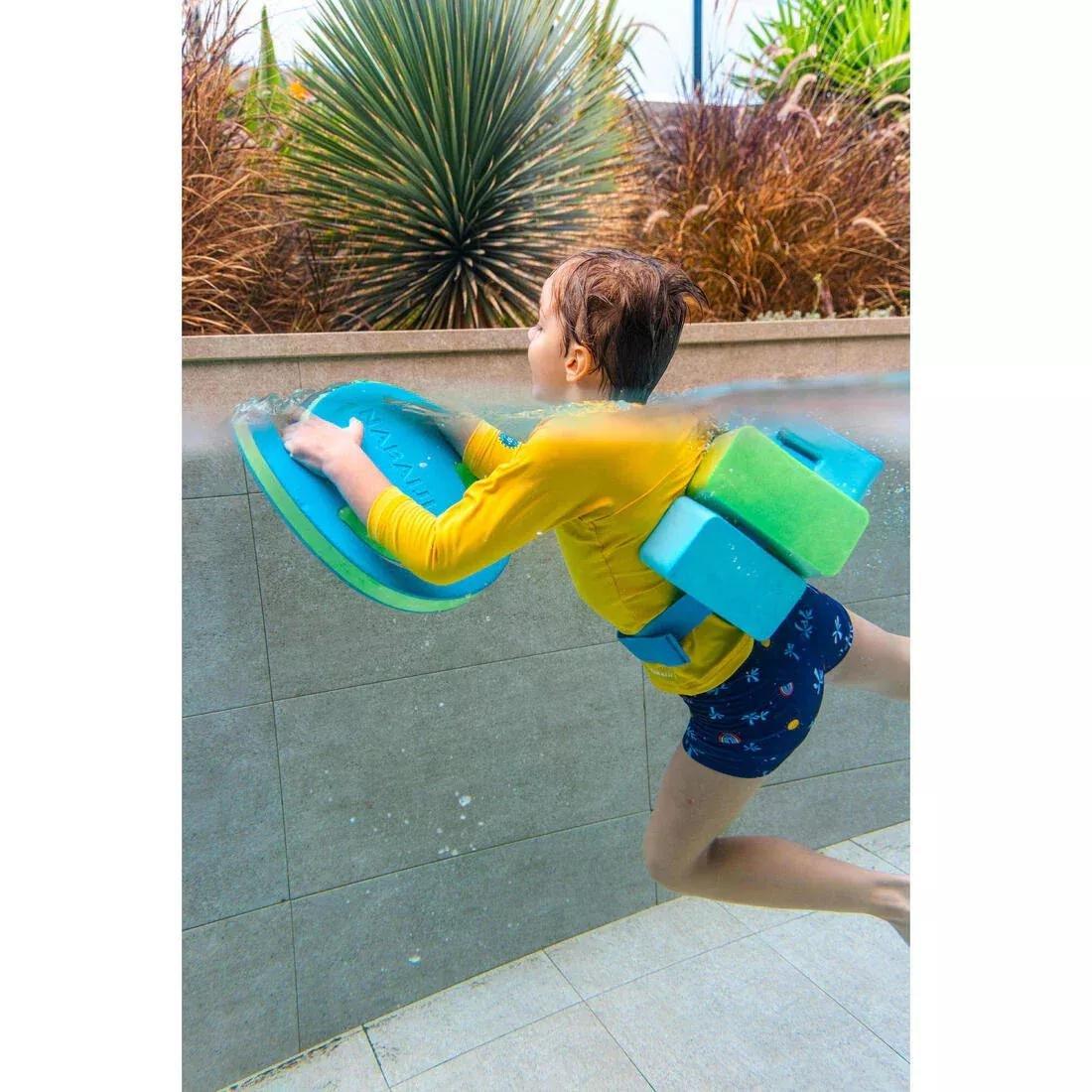 Kids Unisex Swim Shorts - Crab Print, Blue, No Color, large image number 5