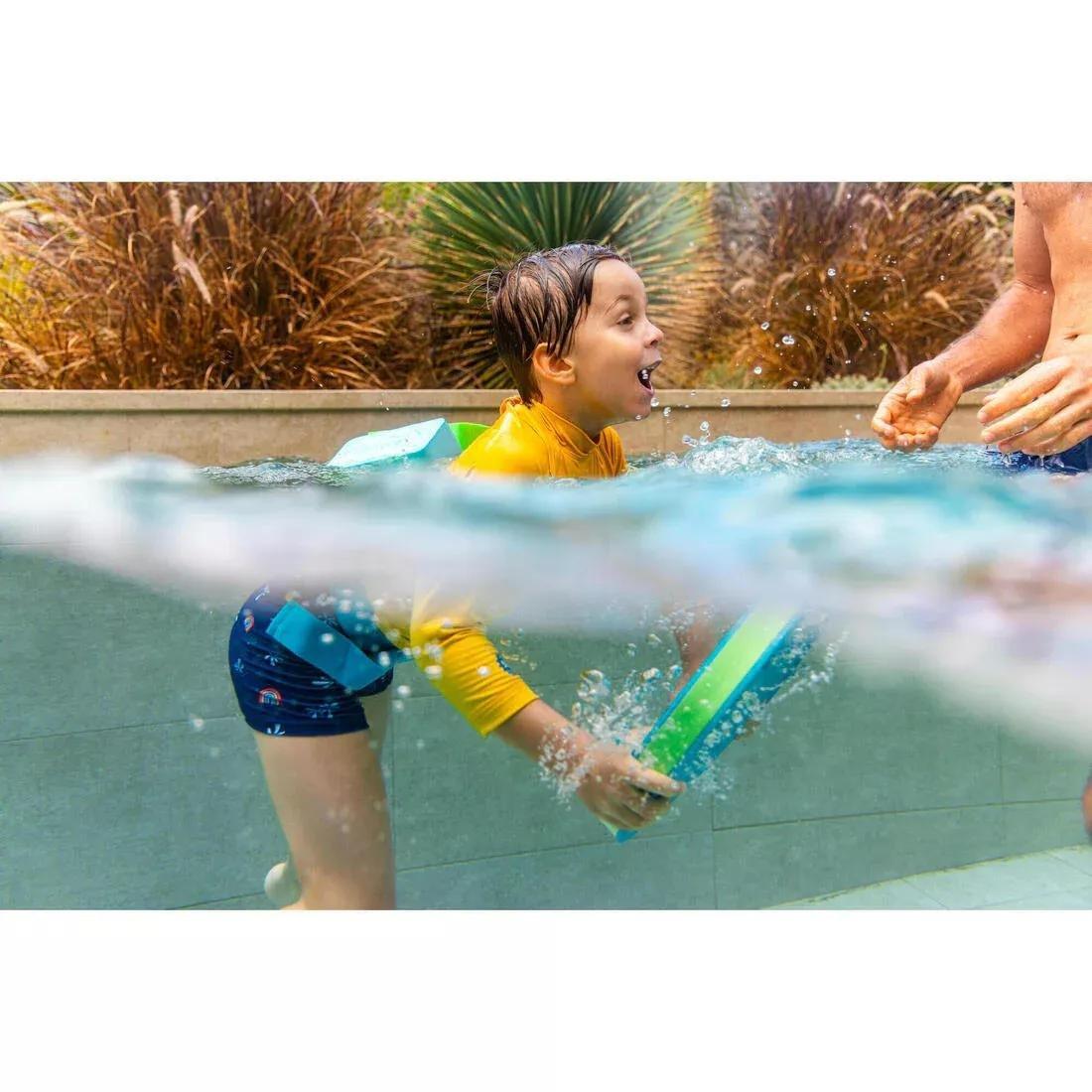 Kids Unisex Swim Shorts - Crab Print, Blue, No Color, large image number 6