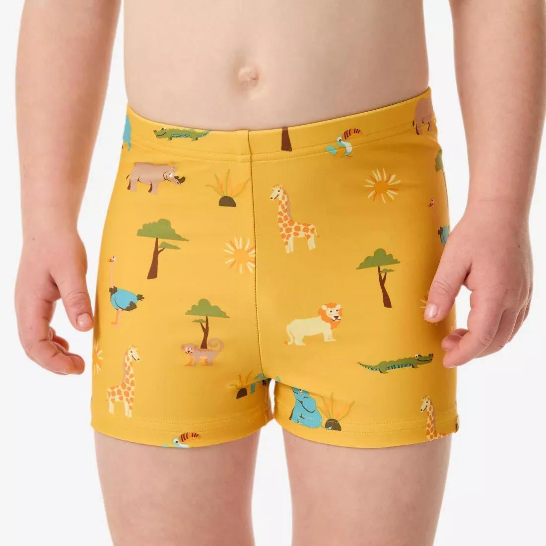 Kids Unisex Swim Shorts - Crab Print, Blue, No Color, large image number 8