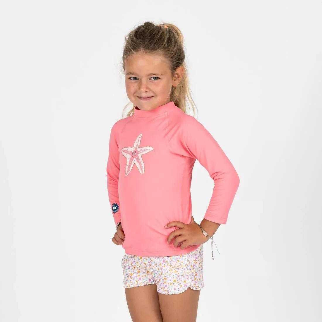 Kids Unisex swim shorts - flower print, Pink, No Color, large image number 2