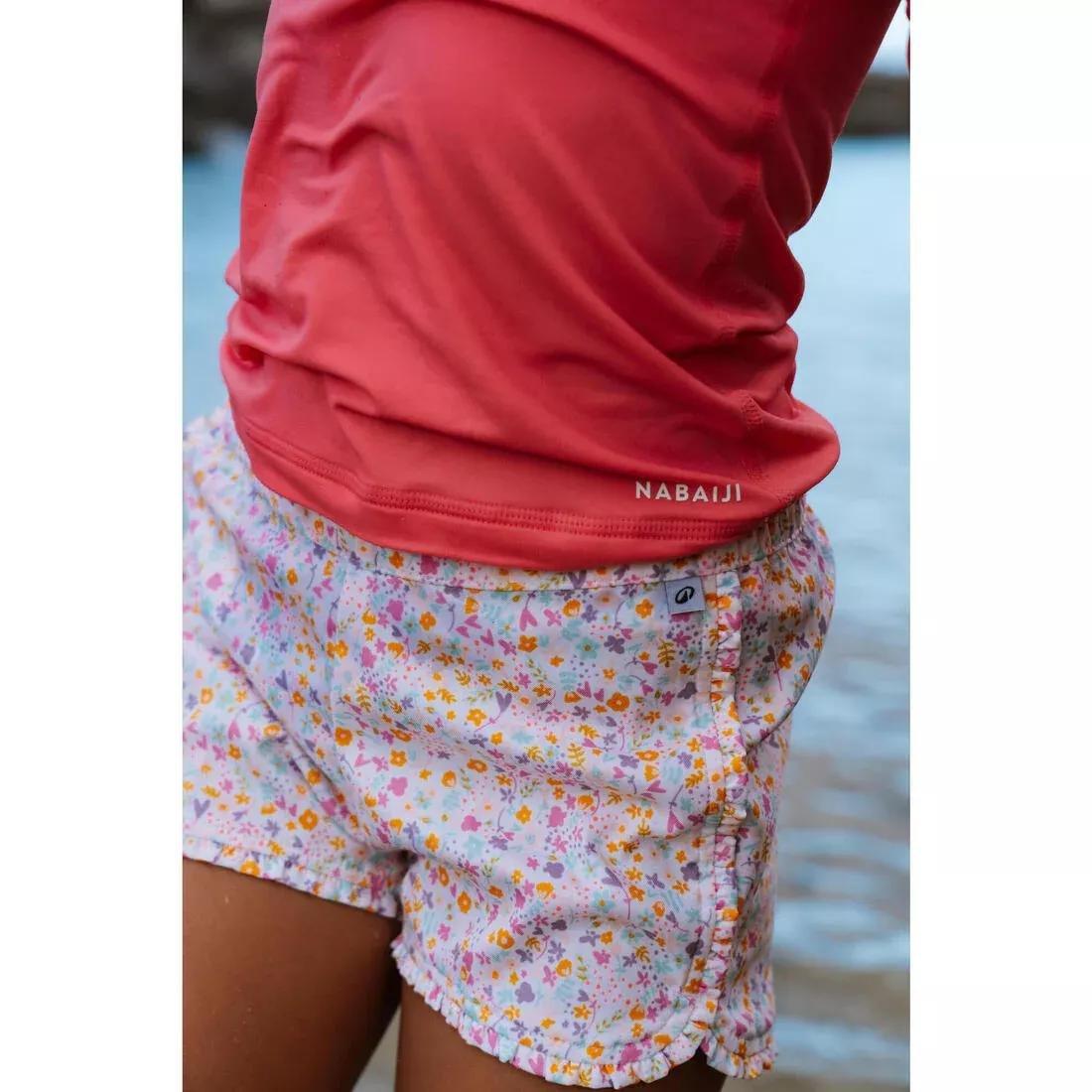 Kids Unisex swim shorts - flower print, Pink, No Color, large image number 5