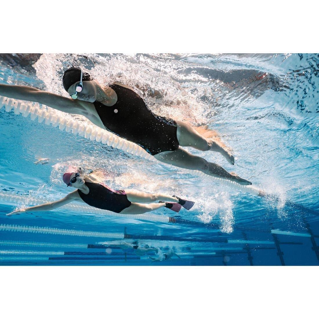 Women Swimming 1-Piece Swimsuit, Black, No Color, large image number 5