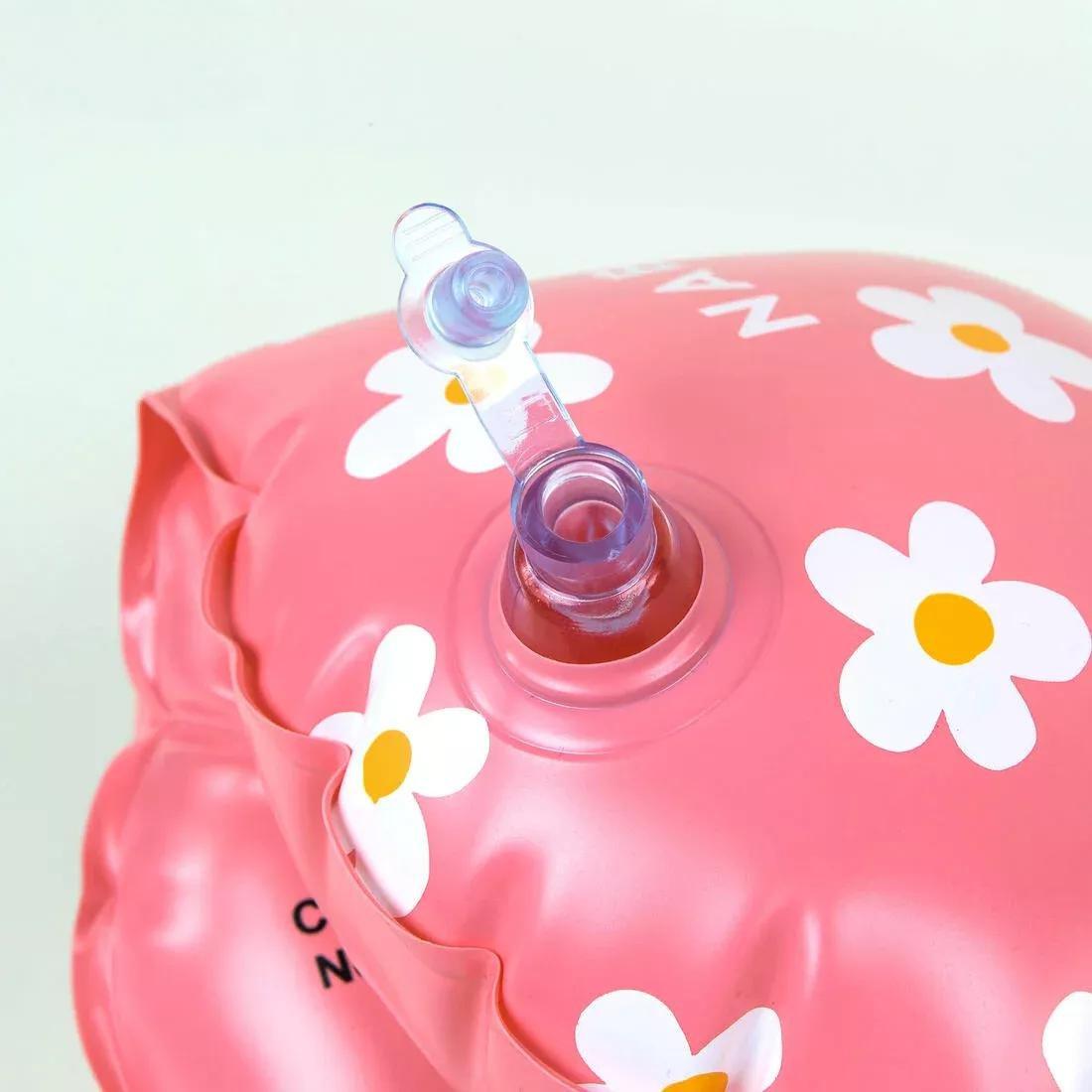 Kids Girls Swimming Armbands With Flowers Print - 11-30 Kg, Yellow, No Color, large image number 5