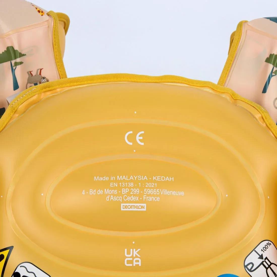 MUSTARD YELLOW Kids progressive pool armbands - TISWIM flower print, No Color, large image number 4