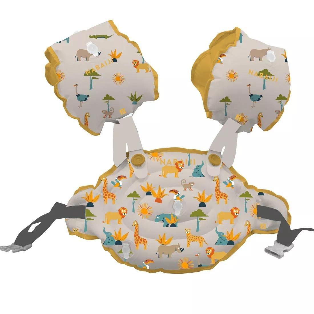MUSTARD YELLOW Kids progressive pool armbands - TISWIM flower print, No Color, large image number 7
