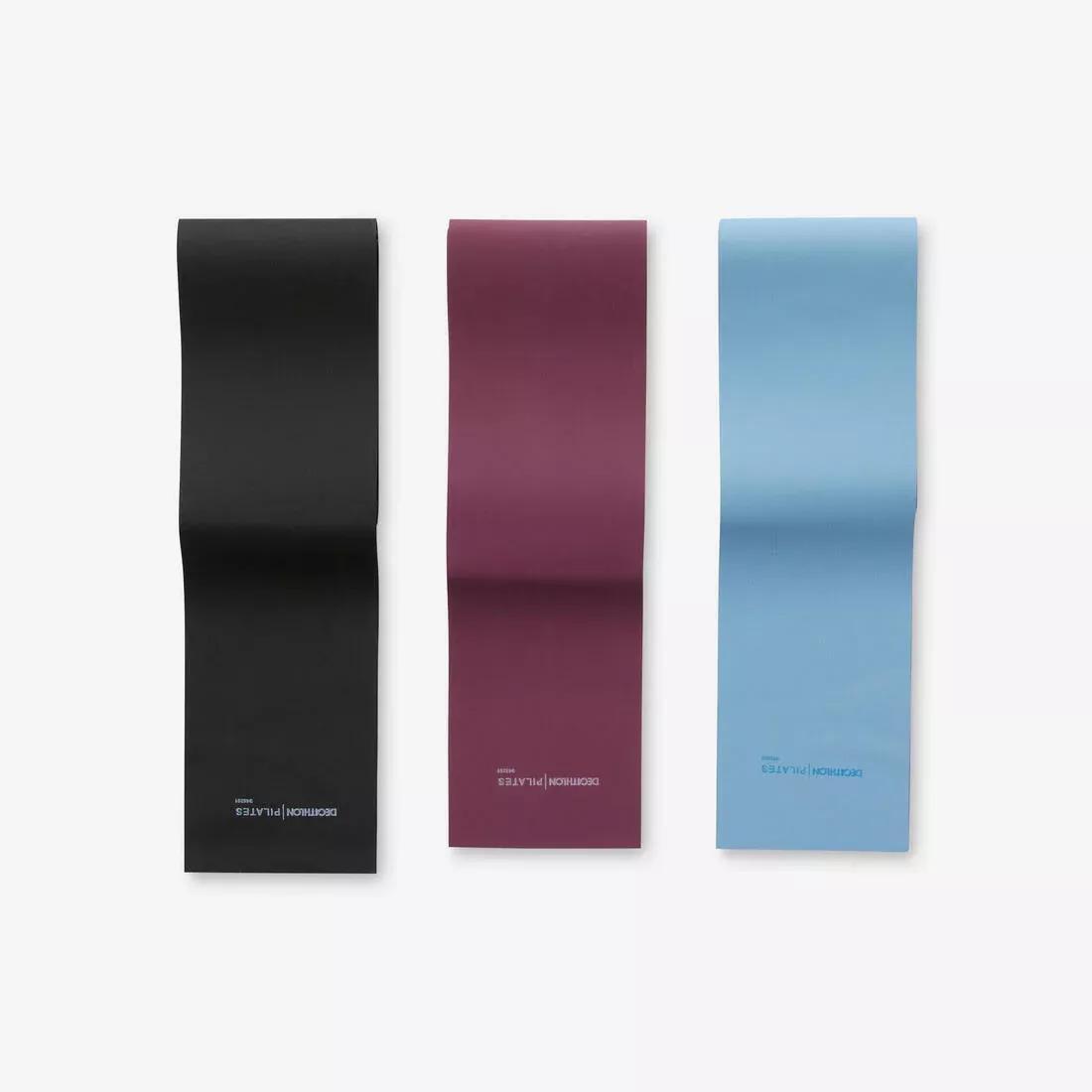 Pilates Elastic Bands Tri-Pack - 2, 3, and 4 kg Resistance, Multicolour, No Color, large image number 0