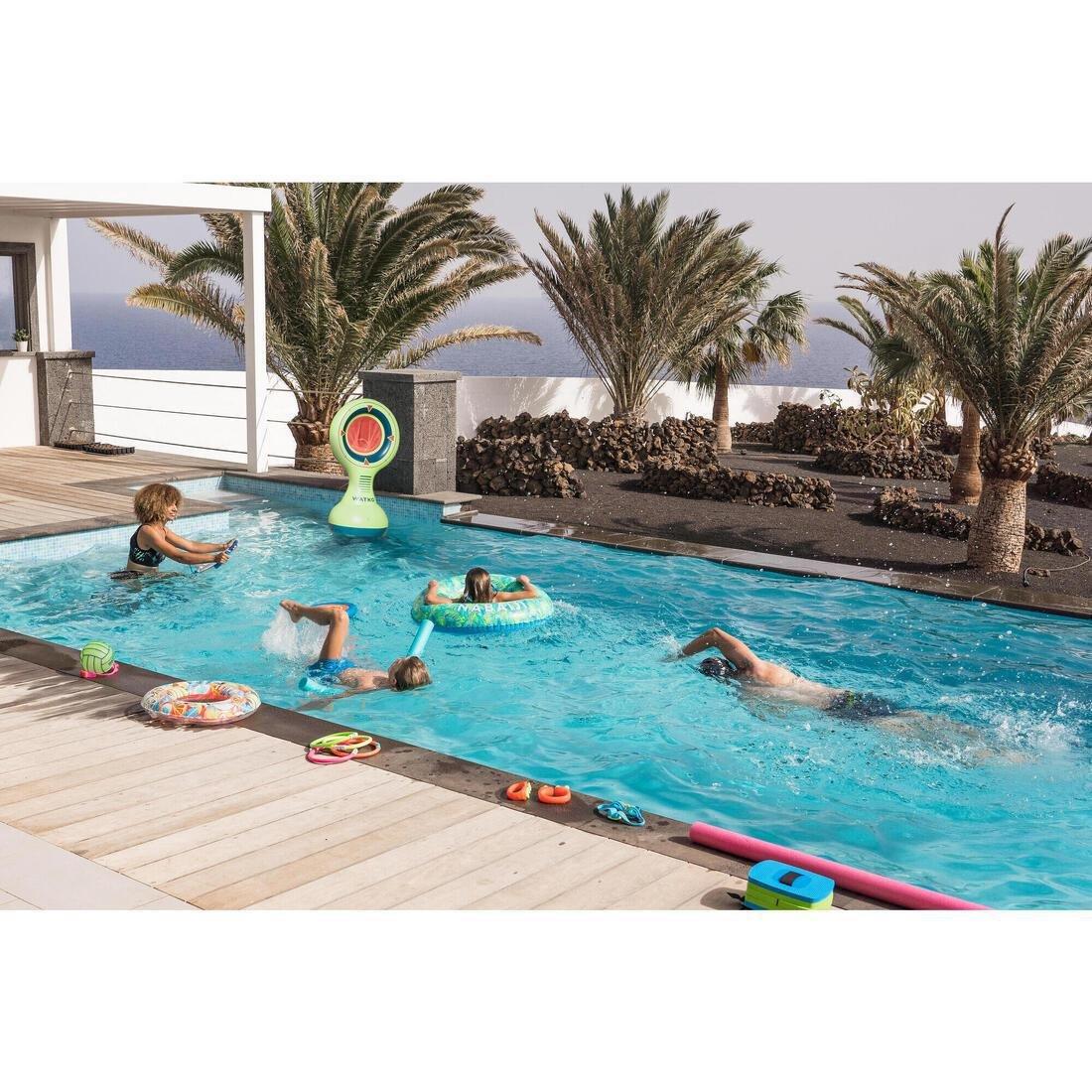 Large 92 cm Inflatable Printed Pool Ring With Comfort Grips, Pink, No Color, large image number 6