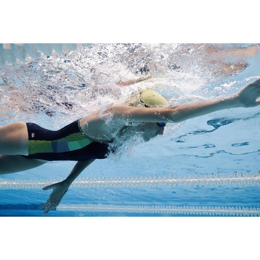 Girls One-Piece Swimsuit Kamyli all game, Blue, No Color, large image number 5