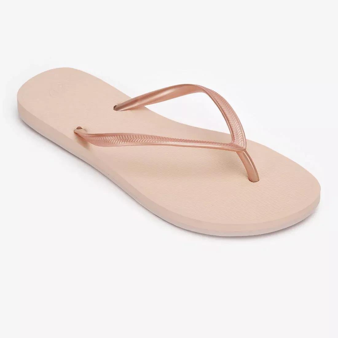 Women Flip-Flops - 500 Big Azae, Beige, No Color, large image number 1