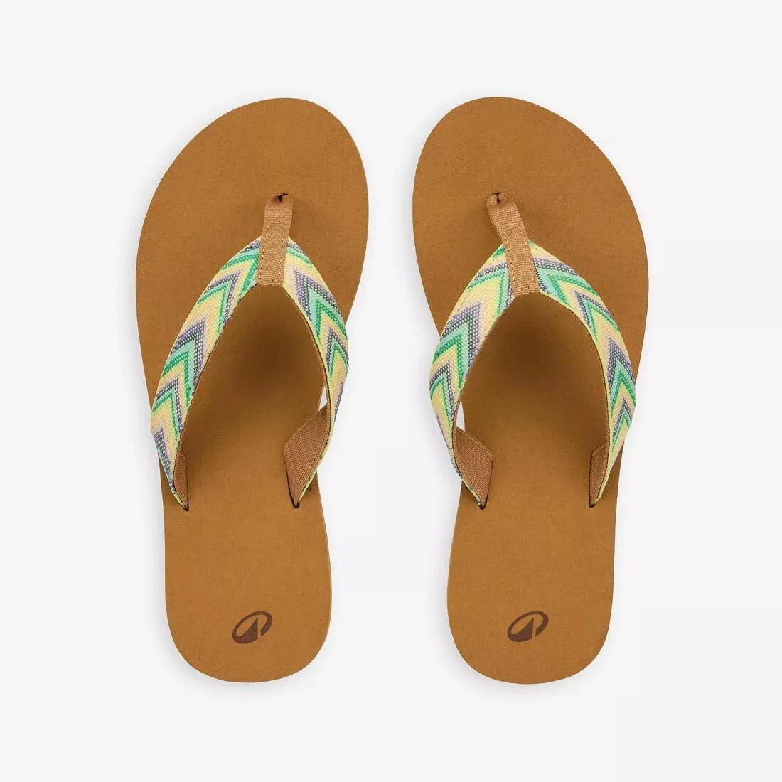 Women Flip-Flops - 550, Brown, No Color, large image number 4