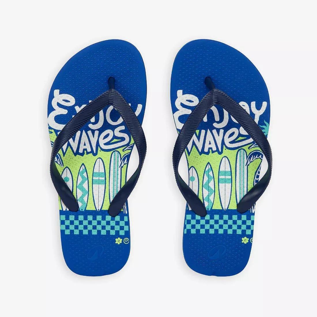 Kids Unisex Flip-Flops - 500, Navy, No Color, large image number 7