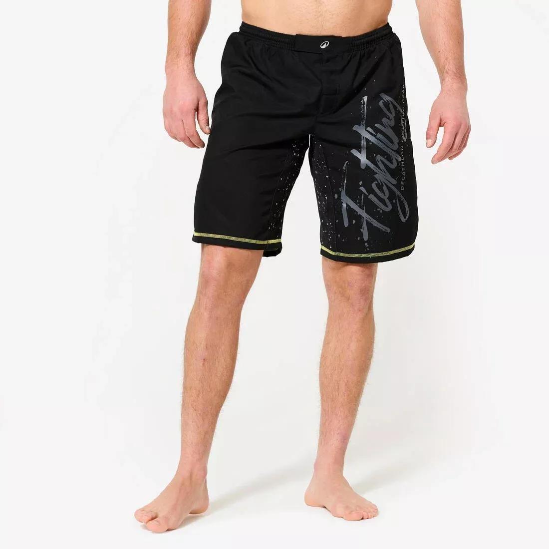 Men Durable MMA Shorts, Black, No Color, medium