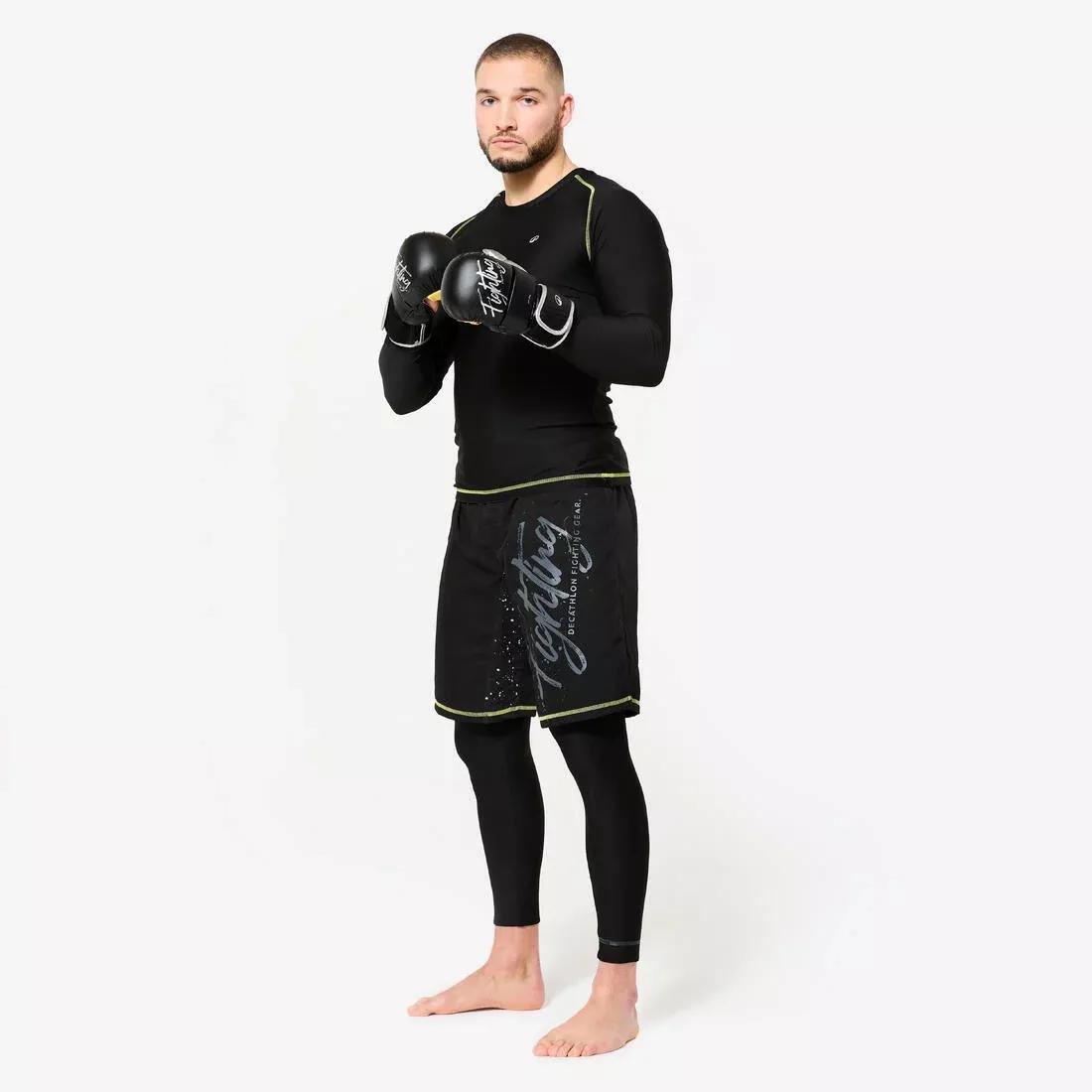 Men Durable MMA Shorts, Black, No Color, medium