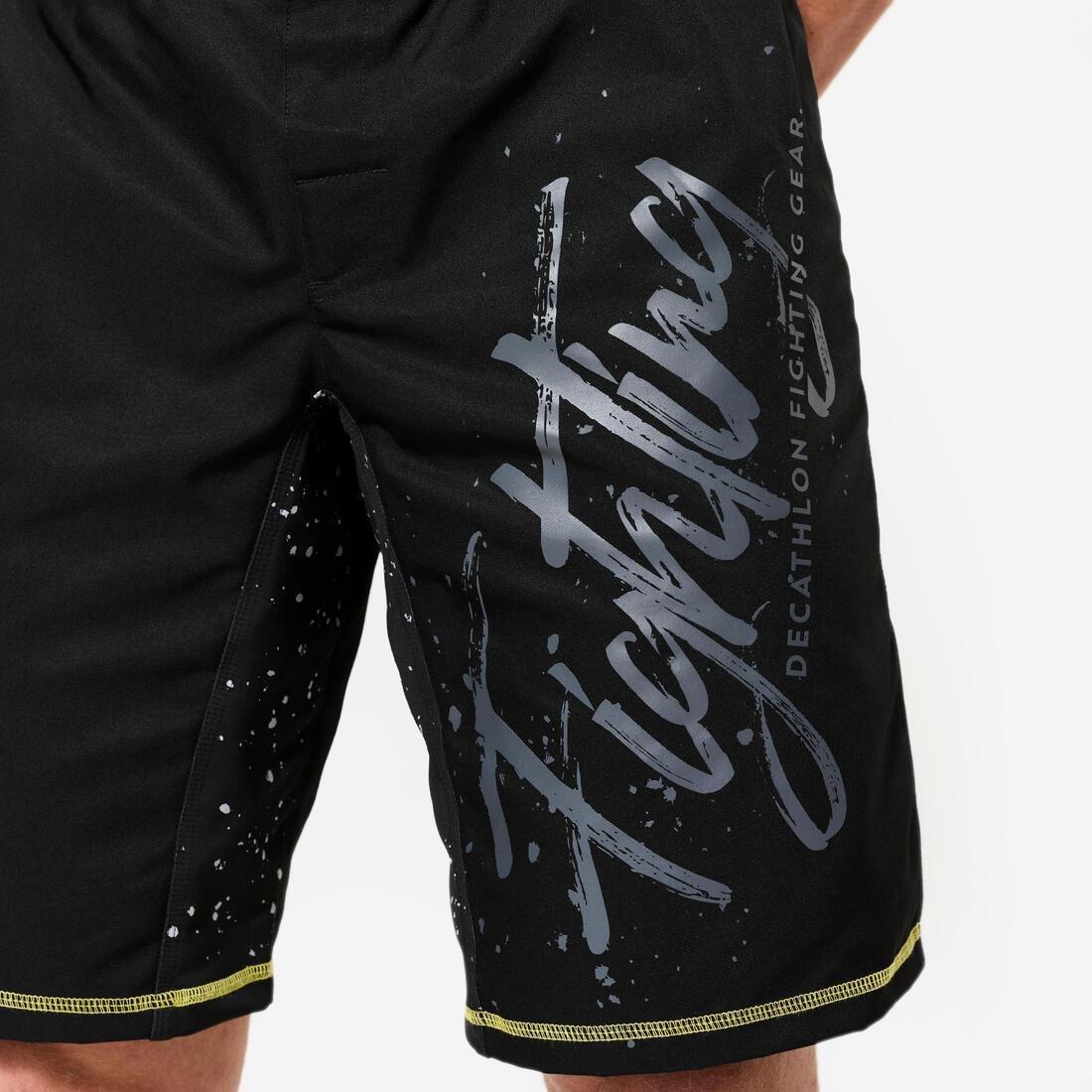 Men Durable MMA Shorts, Black, No Color, medium