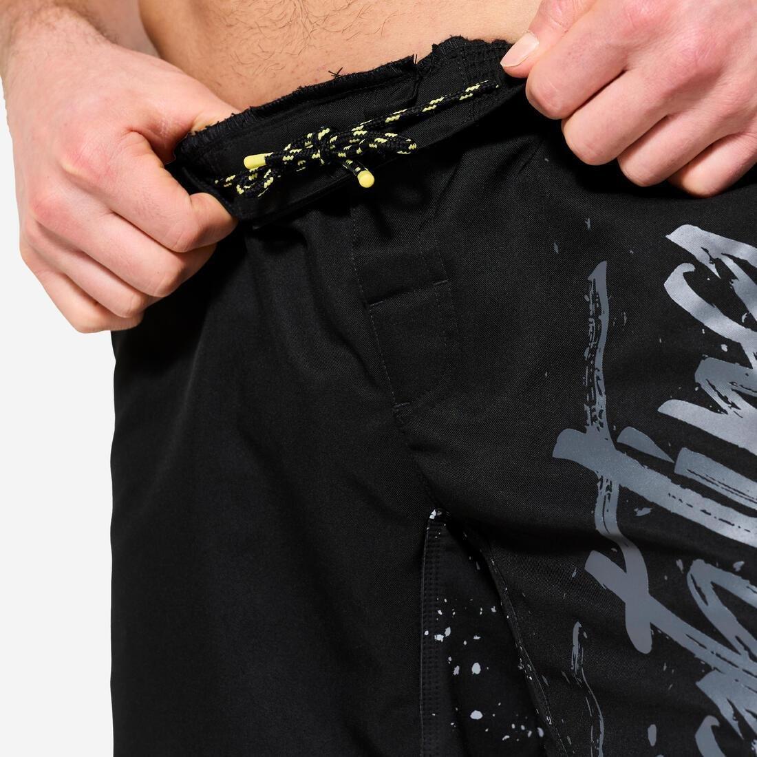 Men Durable MMA Shorts, Black, No Color, large image number 4