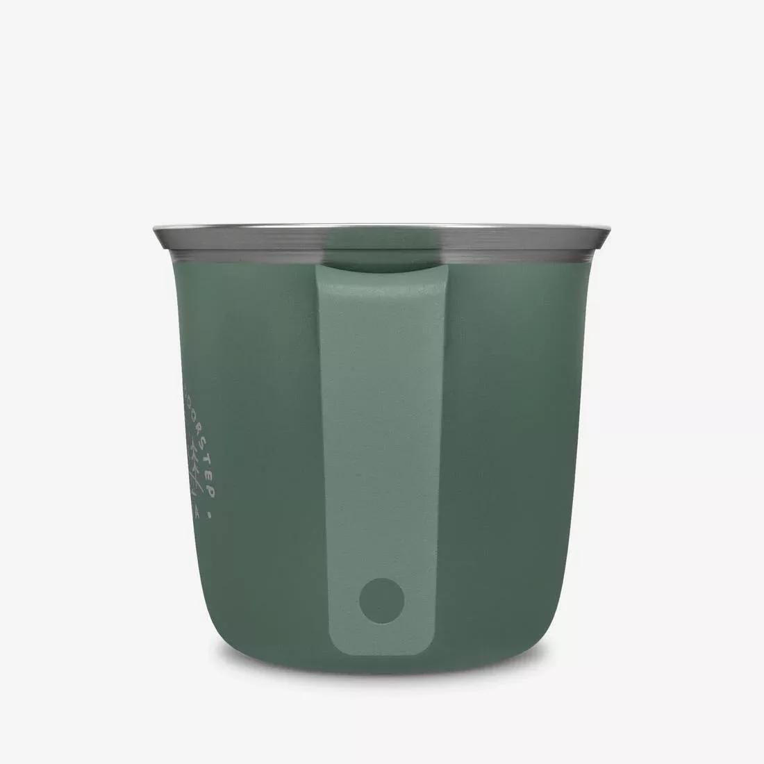 0.3L Stainless Steel Cup 500 For Camping And Hiking, Green, No Color, large image number 3