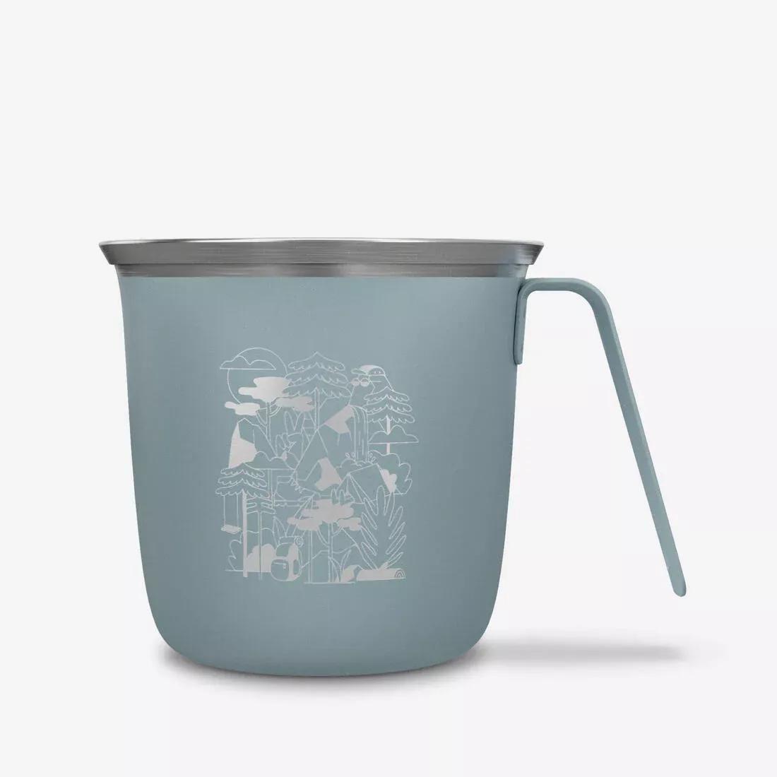 0.3L Stainless Steel Cup - 500 For Camping And Hiking, Blue, No Color, medium