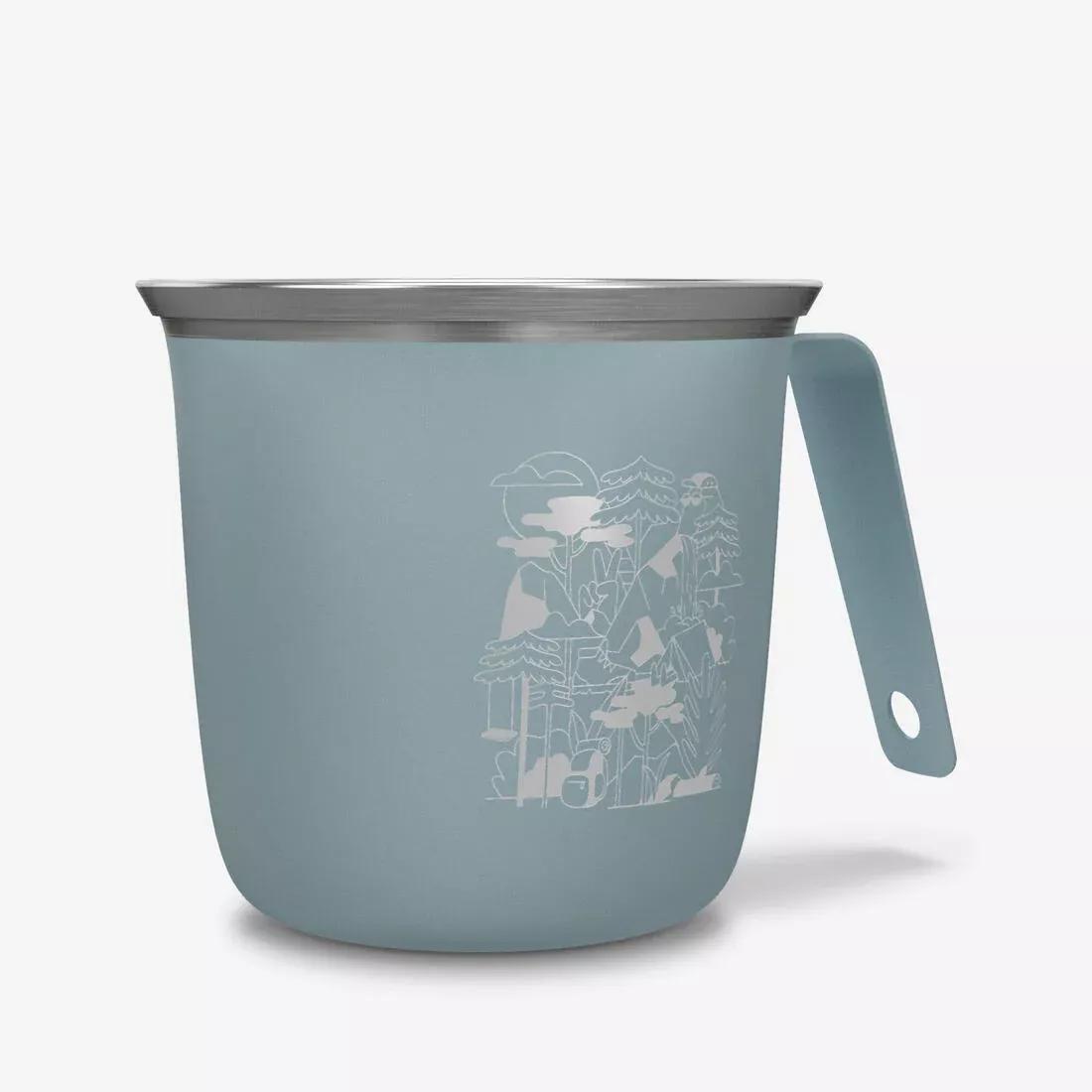 0.3L Stainless Steel Cup - 500 For Camping And Hiking, Blue, No Color, large image number 4