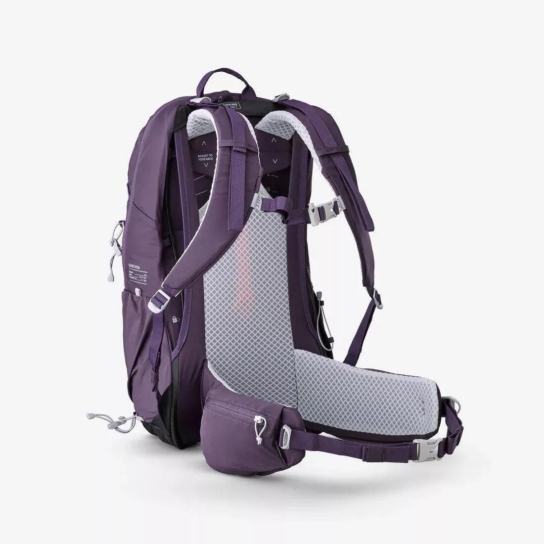DARK AUBERGINE 25 L Ventilated Hiking Backpack, MH500, No Color, large image number 2