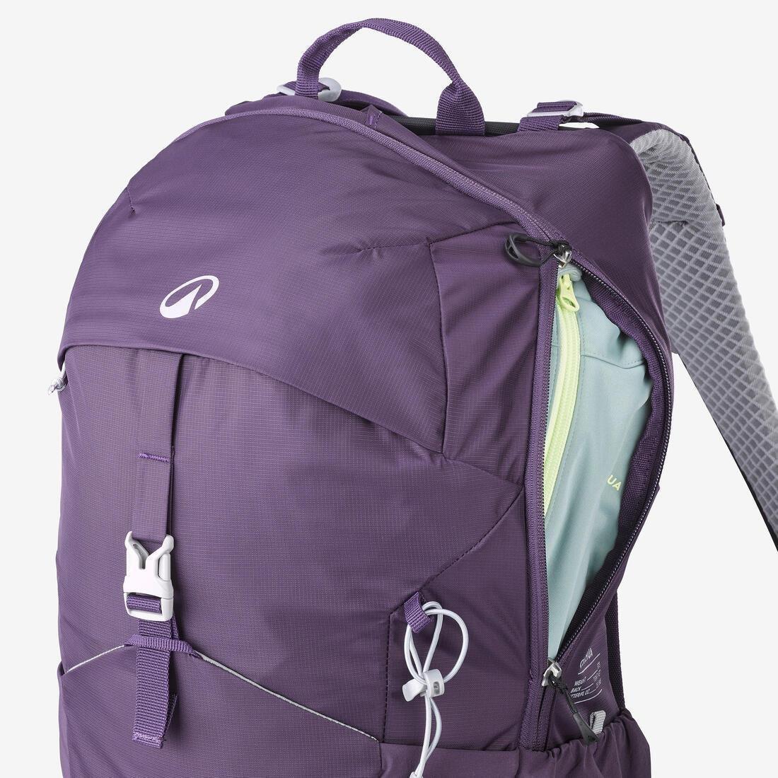 DARK AUBERGINE 25 L Ventilated Hiking Backpack, MH500, No Color, large image number 8