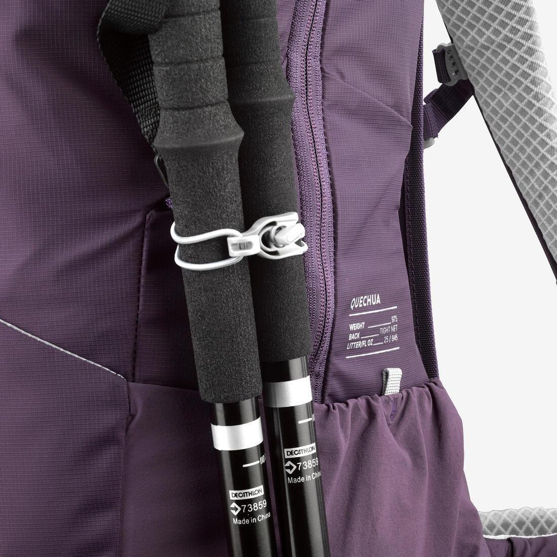 DARK AUBERGINE 25 L Ventilated Hiking Backpack, MH500, No Color, large image number 9