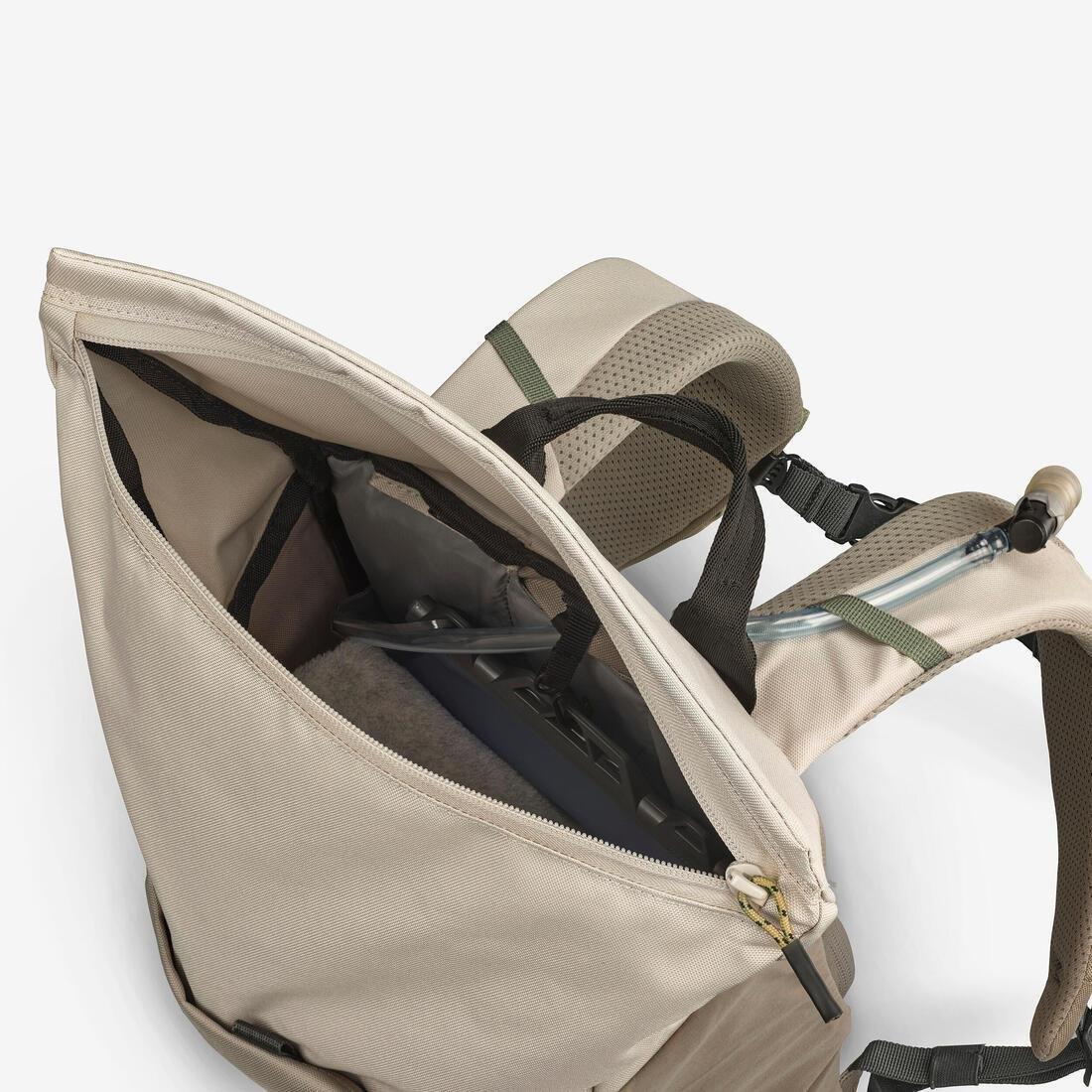 Hiking backpack 16+4 L - Escape 500 Rolltop, Beige, No Color, large image number 6