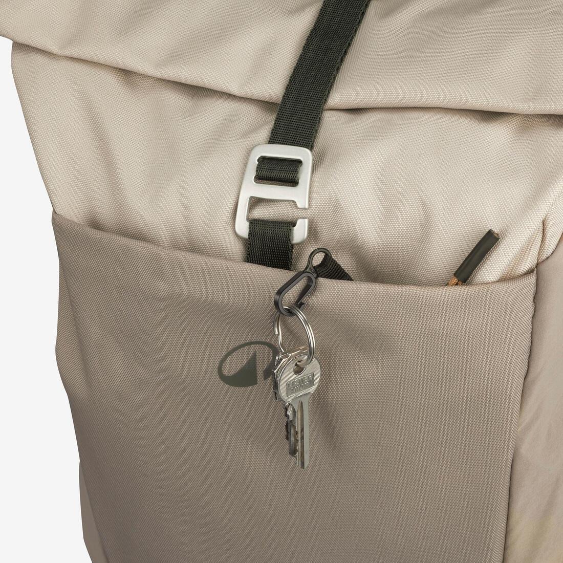 Hiking backpack 16+4 L - Escape 500 Rolltop, Beige, No Color, large image number 8