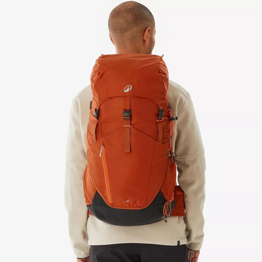 38 L Hiking Backpack - MH500, Brown, No Color, large image number 8