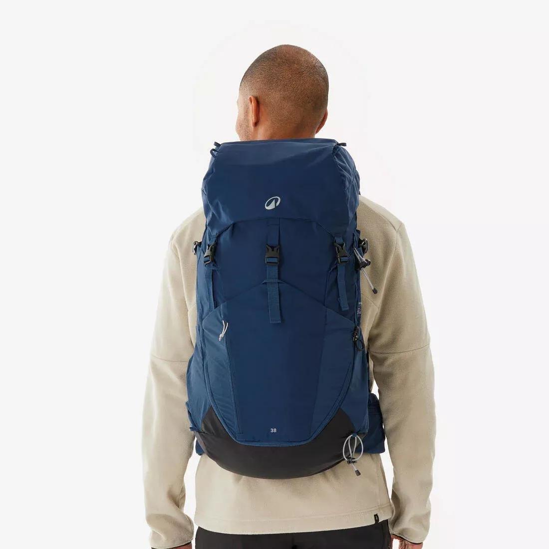 38 L Hiking Backpack - MH500, Brown, No Color, large image number 9