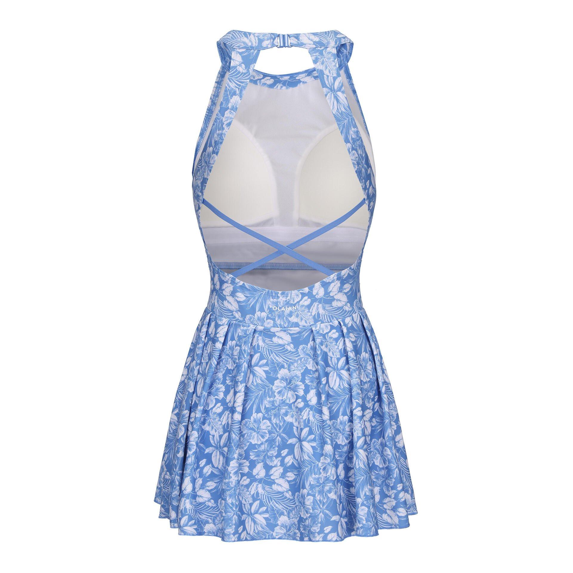 Women 1-Piece Skirt Swimsuit - CN Amber, Blue, No Color, large image number 2