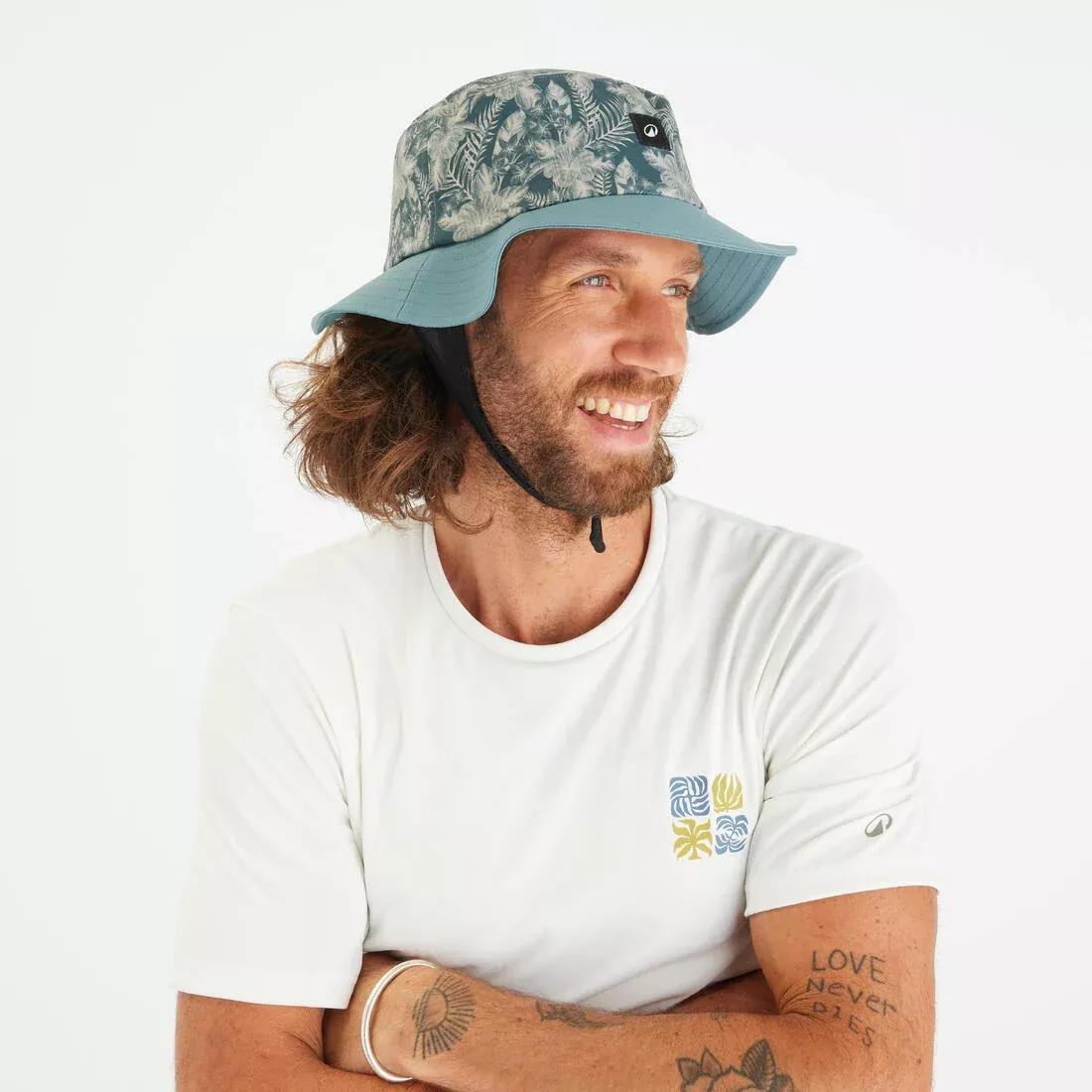 Adults surf hat - 500, Black, No Color, large image number 2