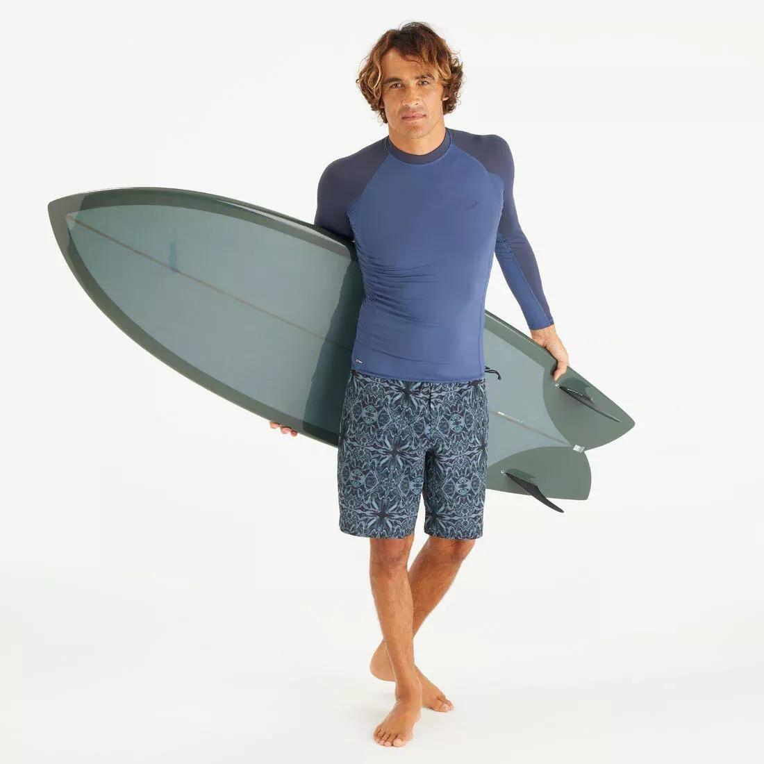 ASPHALT BLUE Men's anti-UV T-shirt long-sleeved - 500, No Color, large image number 2