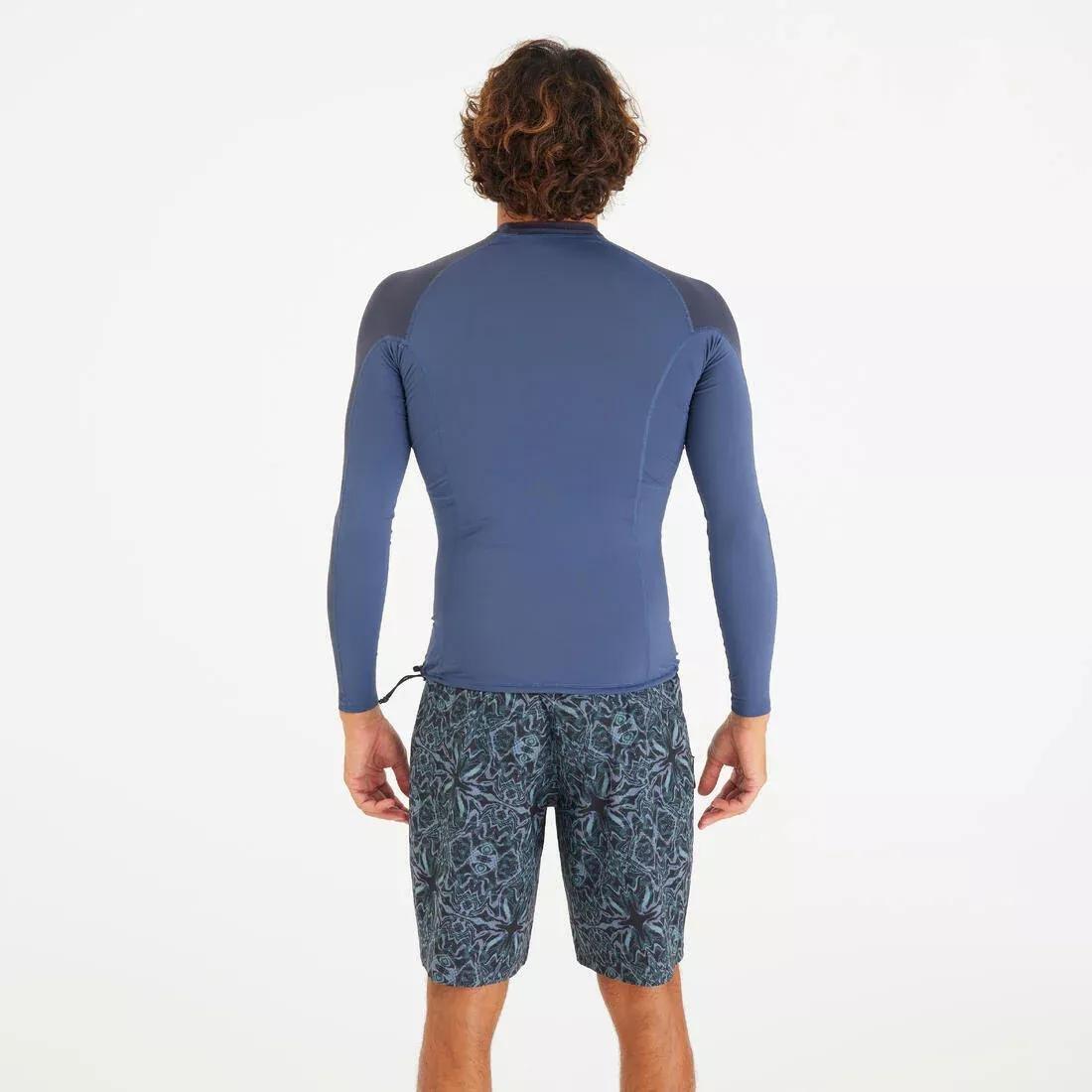 ASPHALT BLUE Men's anti-UV T-shirt long-sleeved - 500, No Color, large image number 4