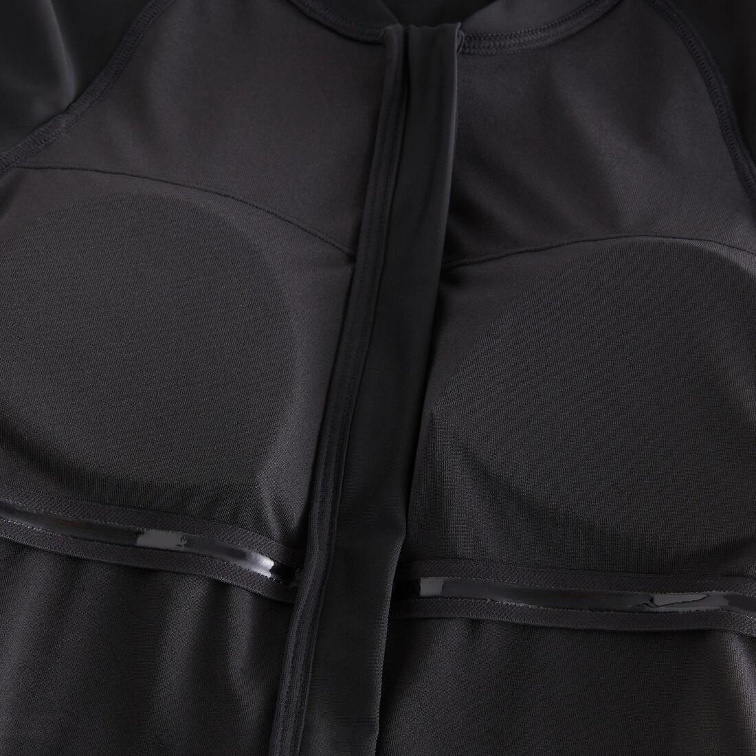 One-piece skirt swimsuit with zip UNA, Beige, No Color, large image number 6