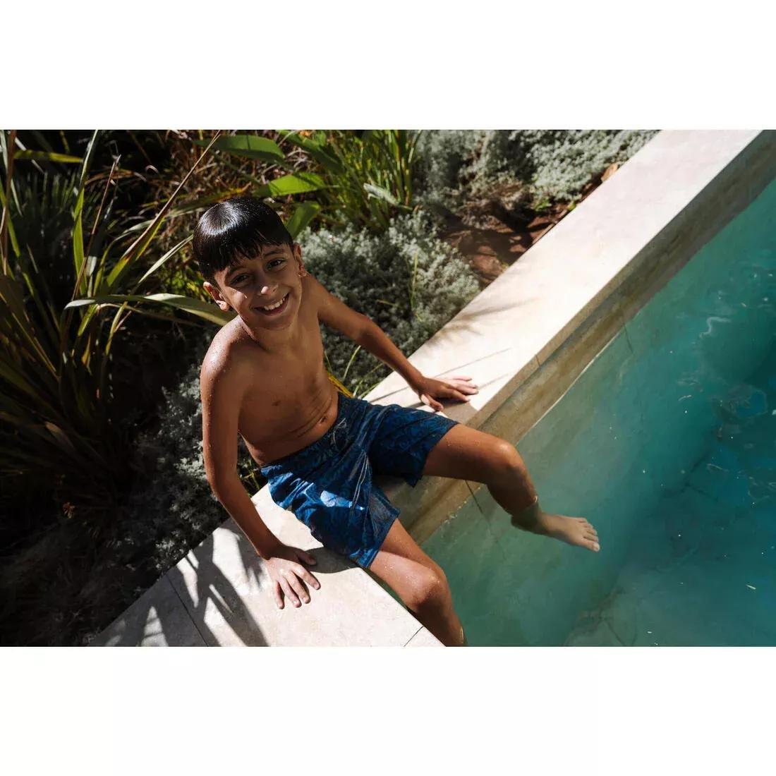 Kids Boys swimming long swim shorts - 100 Hotu, Blue, No Color, large image number 5