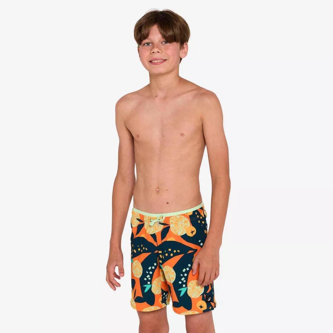 Kids Boys swimming long swim shorts - 100 Hotu, Blue, No Color, large image number 8