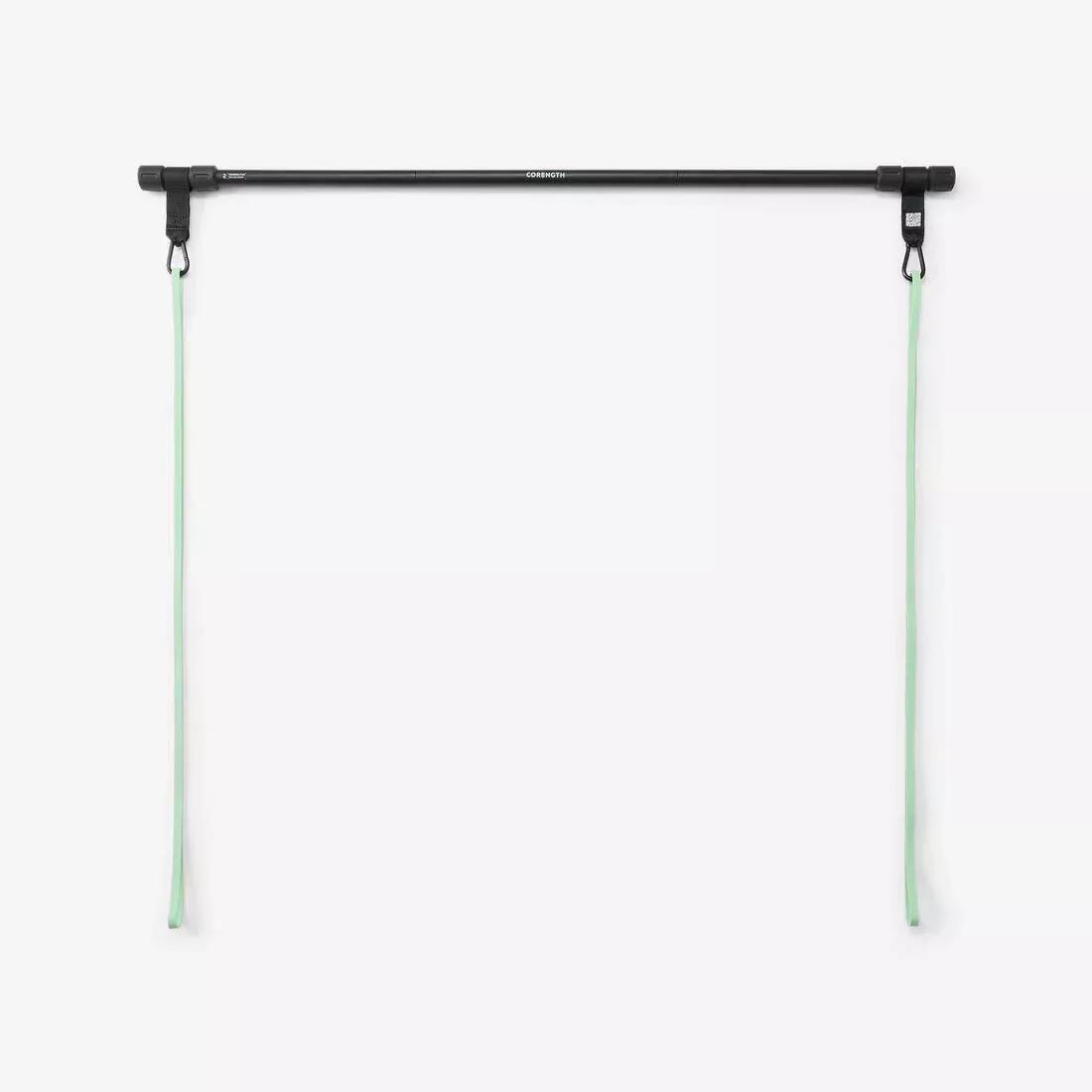 Strength Training Portable Bar with Two 10 kg Resistance Bands, Black, No Color, large image number 3