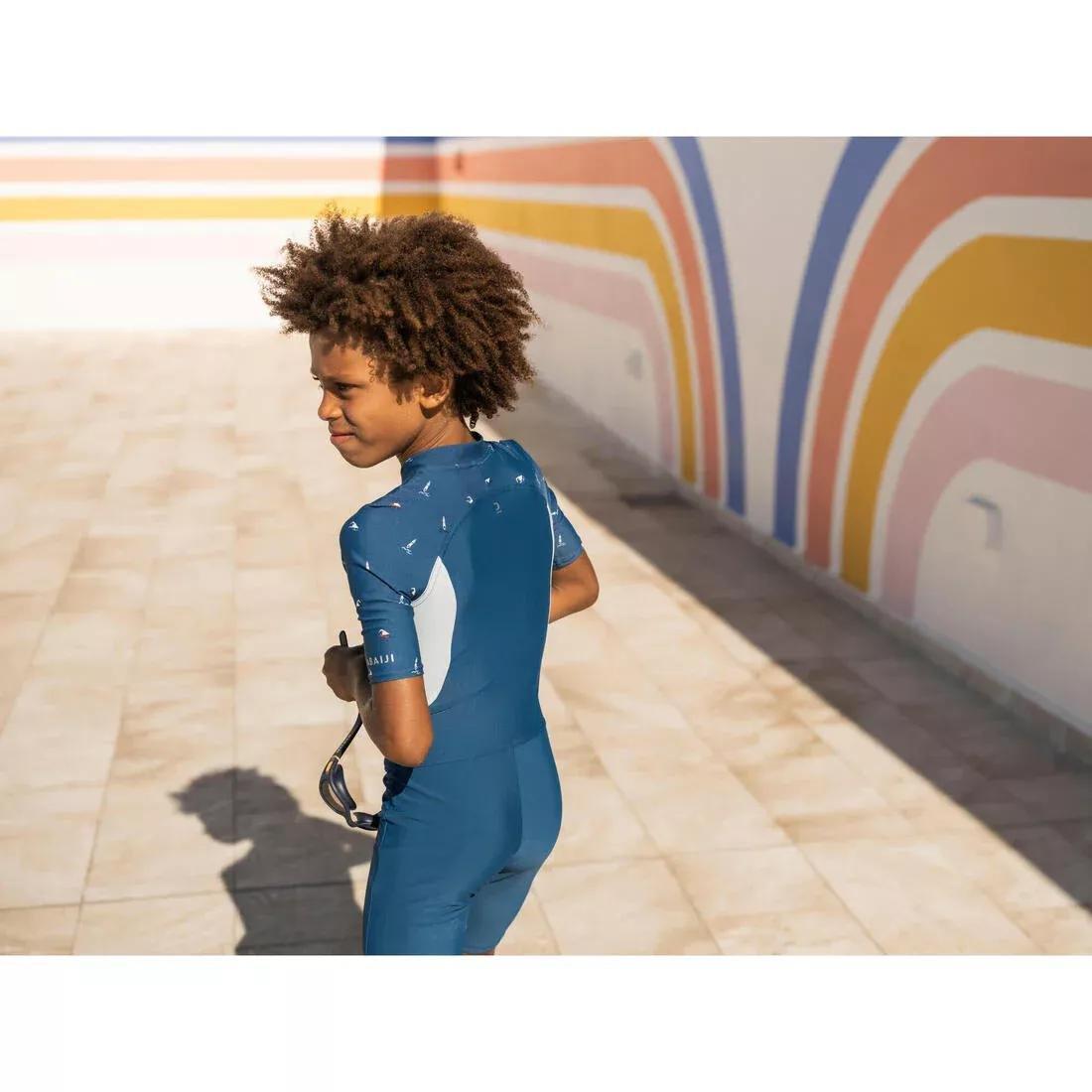 TEAL BLUE Boy's Wetsuit - Shorty 100 Short Sleeve, No Color, large image number 5